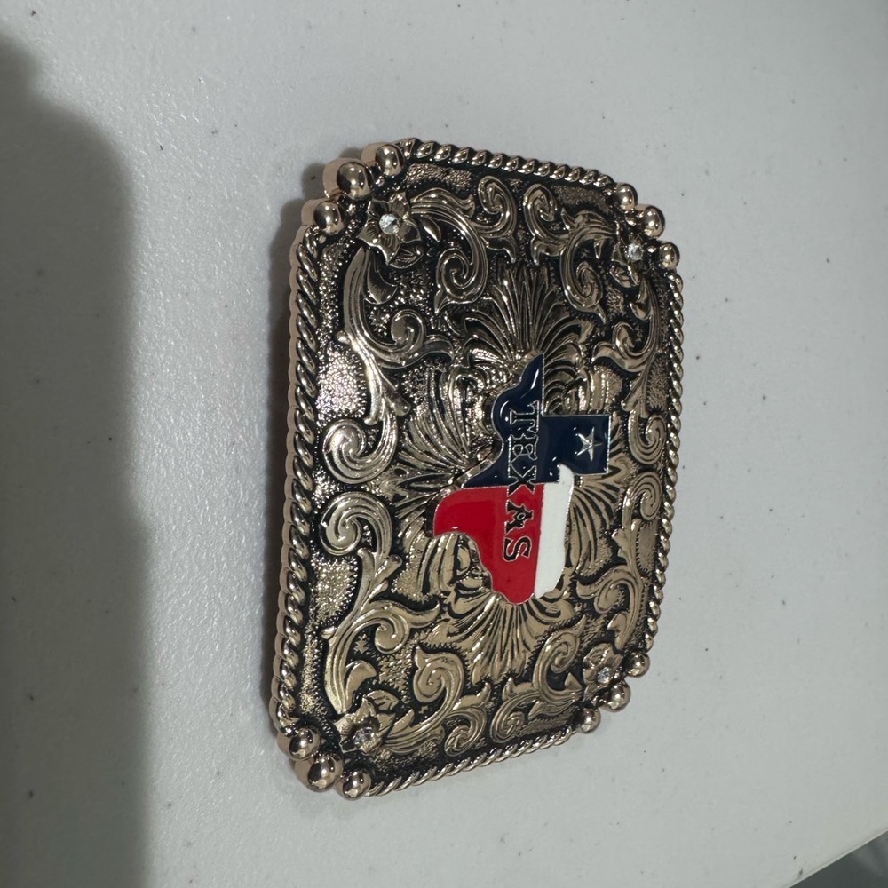 Texas State Emblem Belt Buckle